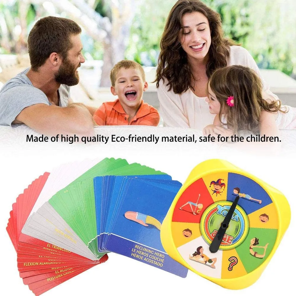A84F-Yoga Pose Card Game Of Flexibility And Balance Family Board Games For Adults Kids Children For Yoga Lover
