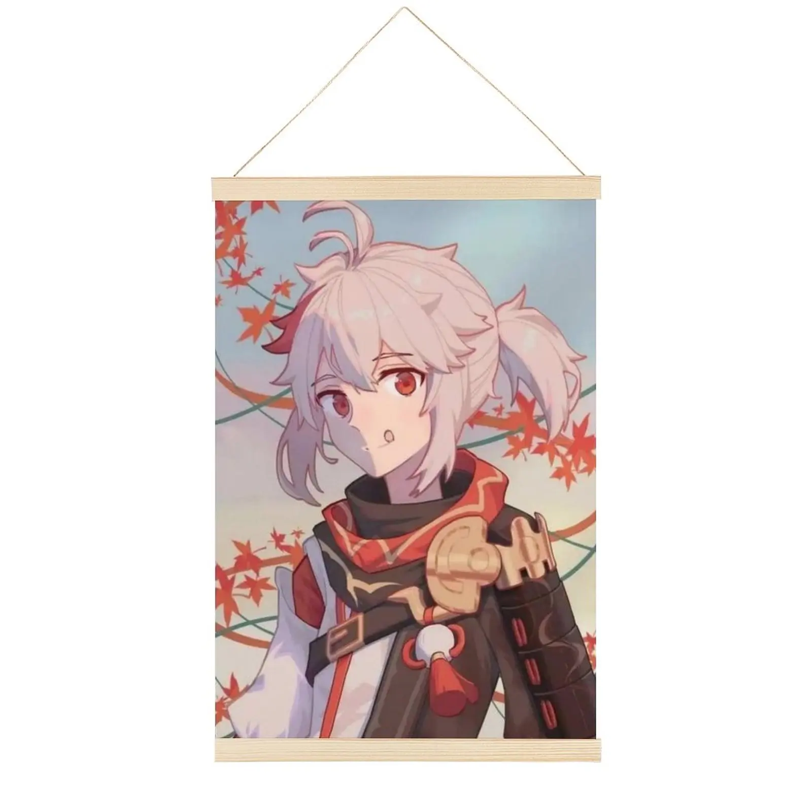 Kaedehara Kazuha  Scroll Painting Wall Picture Anime Wall Scroll Hanging Deco Canvas Hanging Picture