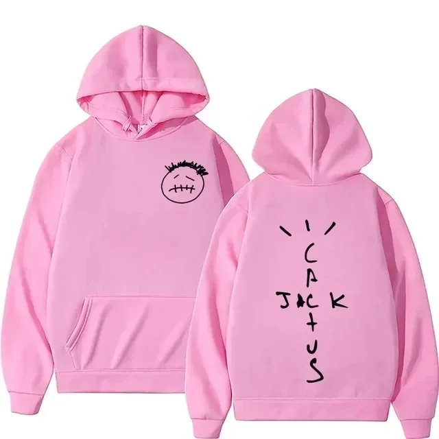 Rapper Cactus Jack's music album printed sweatshirt for men and women, personalized sportswear, retro hip-hop fashion pullover