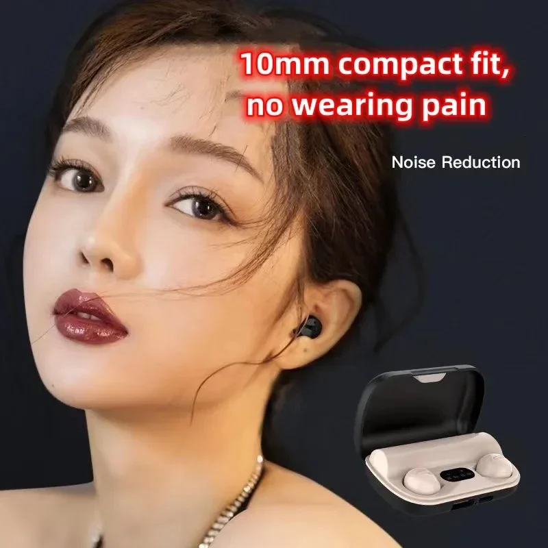 

EYOUOWireless Bluetooth Headset Two-ear Ultra-Small Earphones Miniature Concealed Earbuds Sleeping Sports Gaming Denoise Headpho