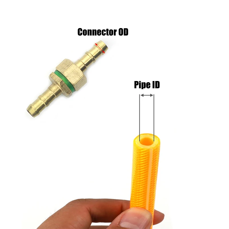 NuoNuoWell 1Pc wąż mosiężny złącze do naprawy 6.5/7/8/8.5/9/10/13mm równe rozmiar unii Adapter rurowy z bezpłatnym z długim rękawem