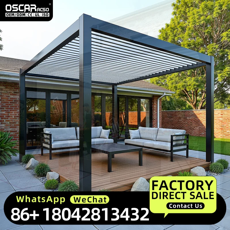 Customized  Sizes 3x45m 5x10 10x8 12x14 14x16 13x26 Powder Coated Frame Pressure Treated Wood Pavilion Gazebo for Backyard Garde