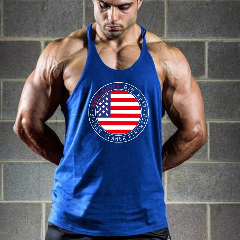 Men's Breathable Running Vests Quick Dry Sleeveless Racerback Tops For Athletic Gym Fitness Bodybuilding Training
