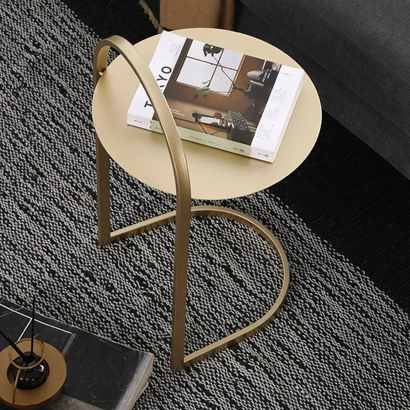 Modern Nordic Coffe Table Fashion Side Table Two Layers Coffee Table Metal Desk Home Furniture Modern Living Room Sofa Side