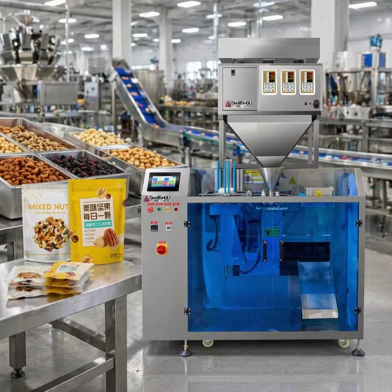 Automatic Stand Up Pouch Zipper Bag Beef Jerky Mixed Nuts Mini Doypack Packing Machine