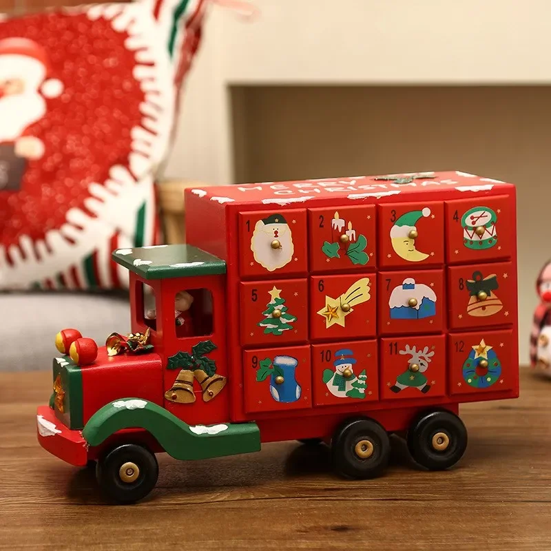 

Gifts Blind Cabinet Children's Train Toys Tabletop Ornament Christmas Countdown Calendar Gift Box