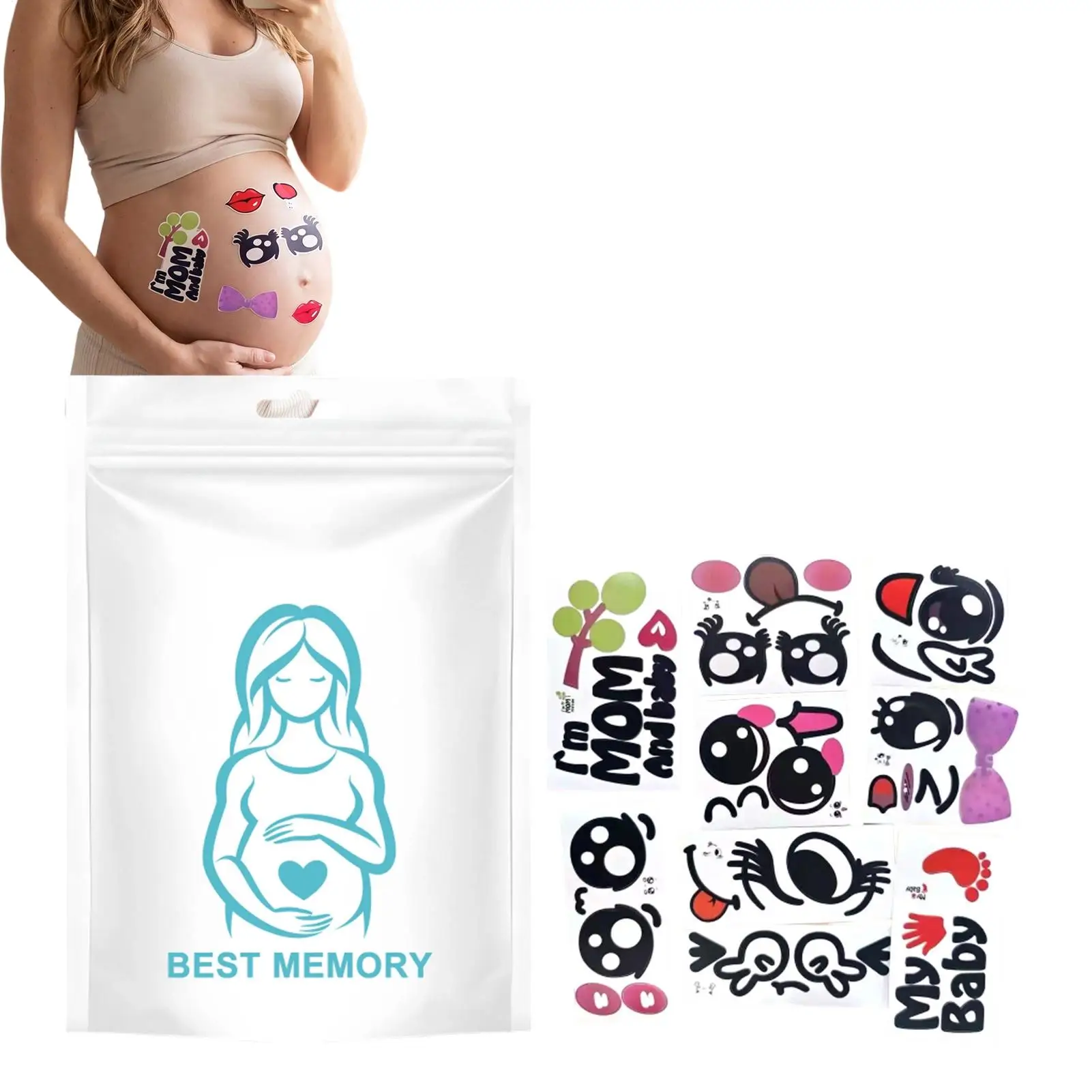 

Pregnancy Belly Stickers 10 Sheets Pregnant Women Bump Decals Pregnancy Bump Stickers For Couples Shower Growth Keepsake