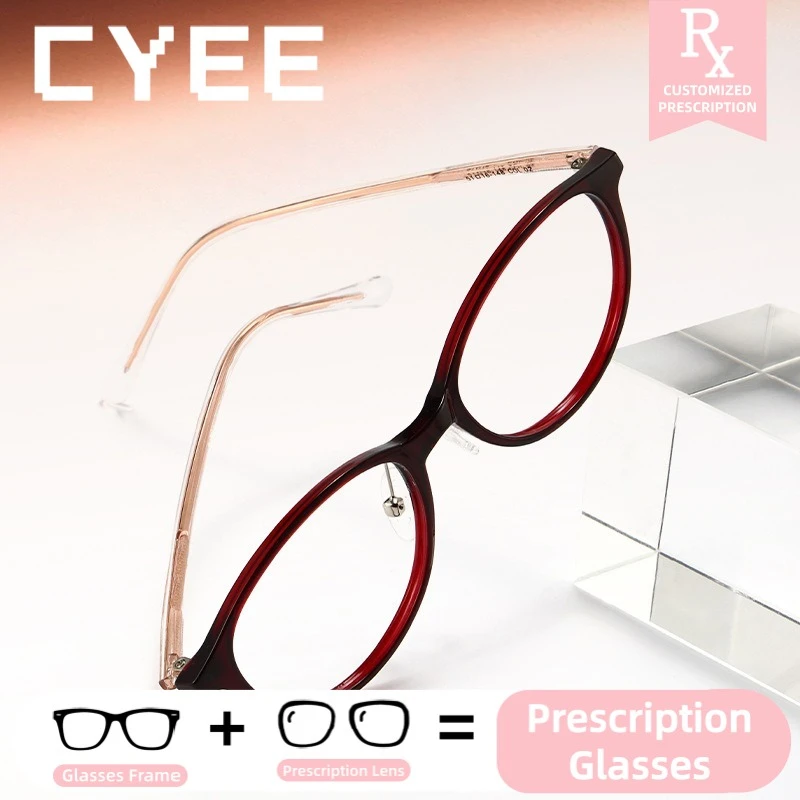 

CYEE Fashion Photochromic Myopia Glasses Blue Light Blocking Progressive Eyewear Customization Prescription Optical Eyeglasses