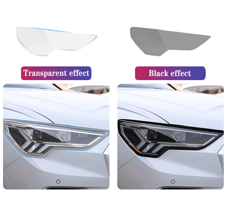 For Audi Q8 2022-2024 Car Exterior Headlight Anti-scratch TPU PPF Protective film refit Anti-scratch Repair film Accessori refi