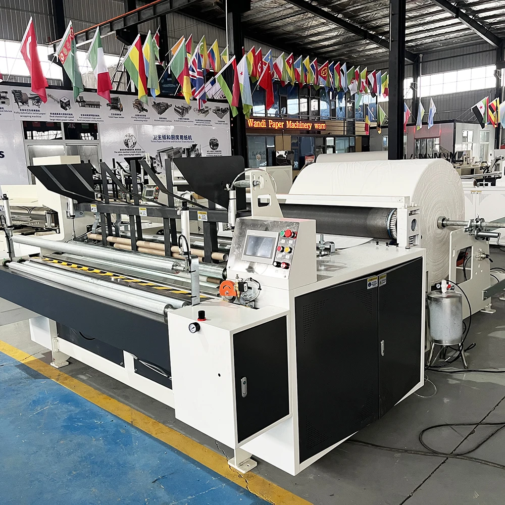New Style Toilet Paper Rewinding Machine PLC Control Motor Engine High Capacity 200m Min Competitive Price