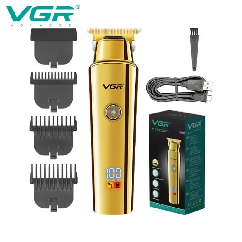 VGR Hair Clipper Rechargeable Hair Cutting Machine Cordless Hair Trimmer Electric Haircut Bald Head Zero Cutting Machine V-947