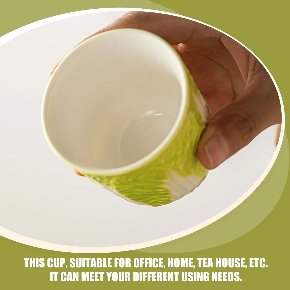

2Pcs Ceramic Tea Cup Delicate Porcelain Cabbage Pattern Chinese Style Home Office Travel Tea Tasting Cups Water Containers