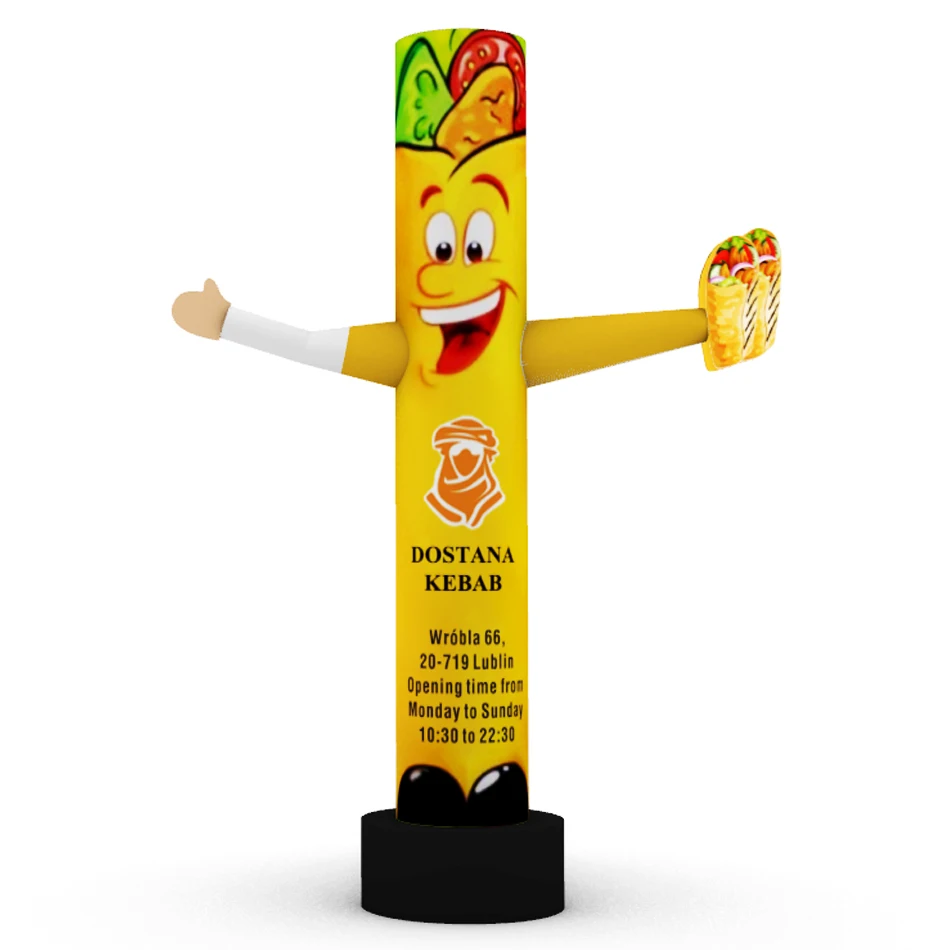 

Inflatable Air Dancer Waving Hand Shawarma Food Balloon Advertising Welcome Restaurants' Mascots Burger Pizza Hot Dog Cartoon