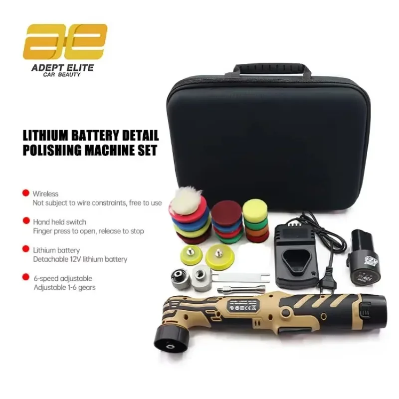 12V Dual Action Rotary Car Mini Polisher Multifunctional Cordless Car Polisher