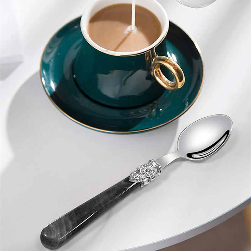 New Fashion 18/0 Steel Cutlery Set 5 PCS ABS Metarial Flatware Set For 1 Tableware Dinnerware Black Dishwasher Safe
