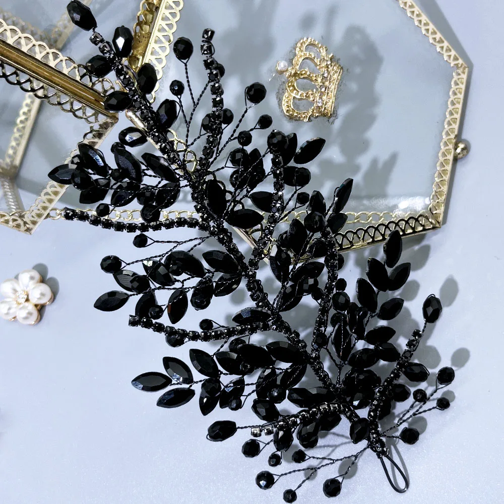 DZ256 الشمبانيا كريستال الزفاف خوذة النساء تيارا الفتيات أغطية الرأس أنيقة الملكة تاج الزفاف حفلة عيد ميلاد التبعي