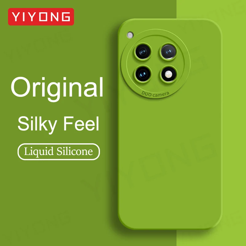 For OnePlus12 YIYONG Silky Liquid Silicone Soft Cover For OnePlus 12 11 13 15 One Plus 11R 12R 13R 15R OnePlus13 OnePlus15 Case