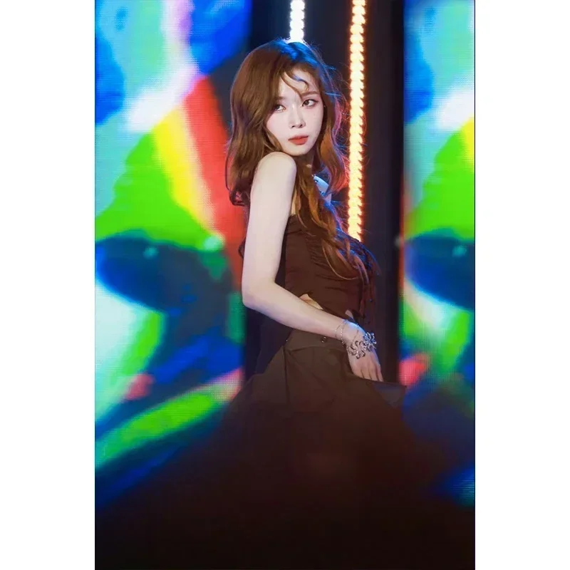 

Kpop Korean Singer Y2K Jazz Dance Costumes Sexy Lace-Up Vest Crop Tops Irregular Skirt Women Outfits Stage Performance Clothing