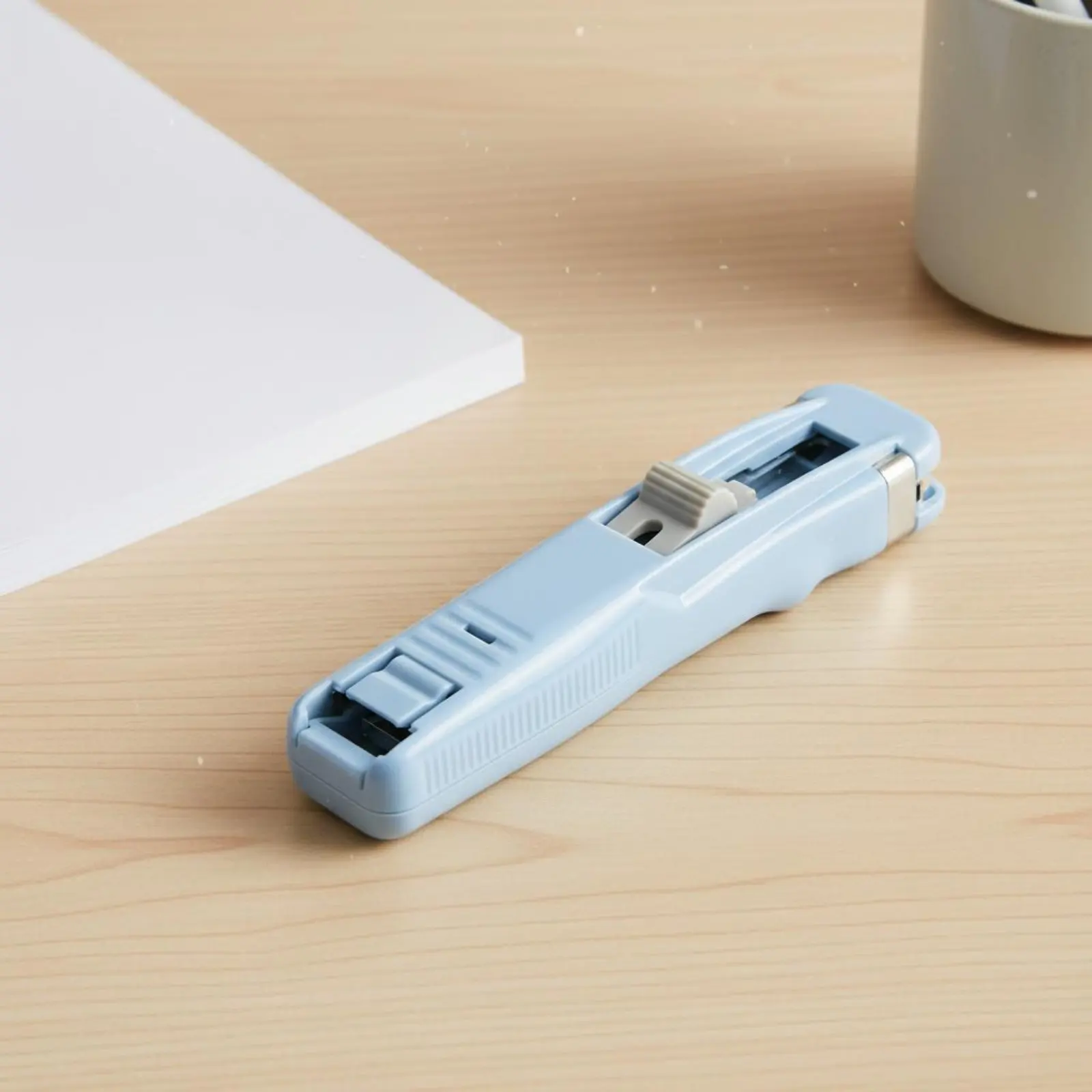 

Push Clip Binder Reusable Push Clip Stapler Paper Clamp Portable Binding Tool Compact for School