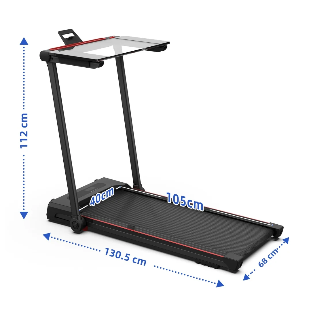 Commercial Motorized Treadmill,2.5HP LED Display,3‑Level Incline,Foldable Steel Frame