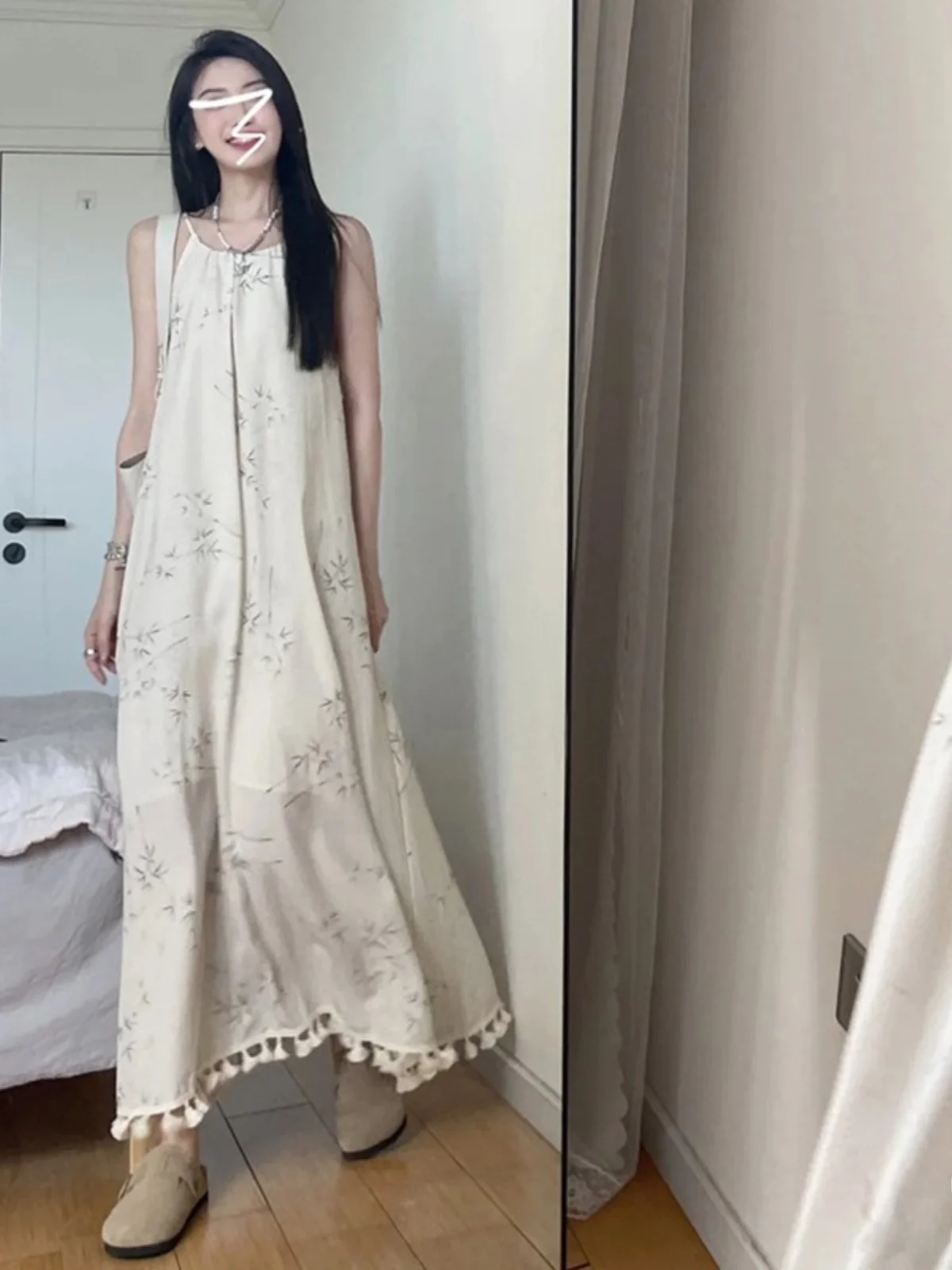 

Новое женское летнее платье в китайском стиле с бахромой, элегантное, винтажное, улучшенное, А-силуэт, длинное