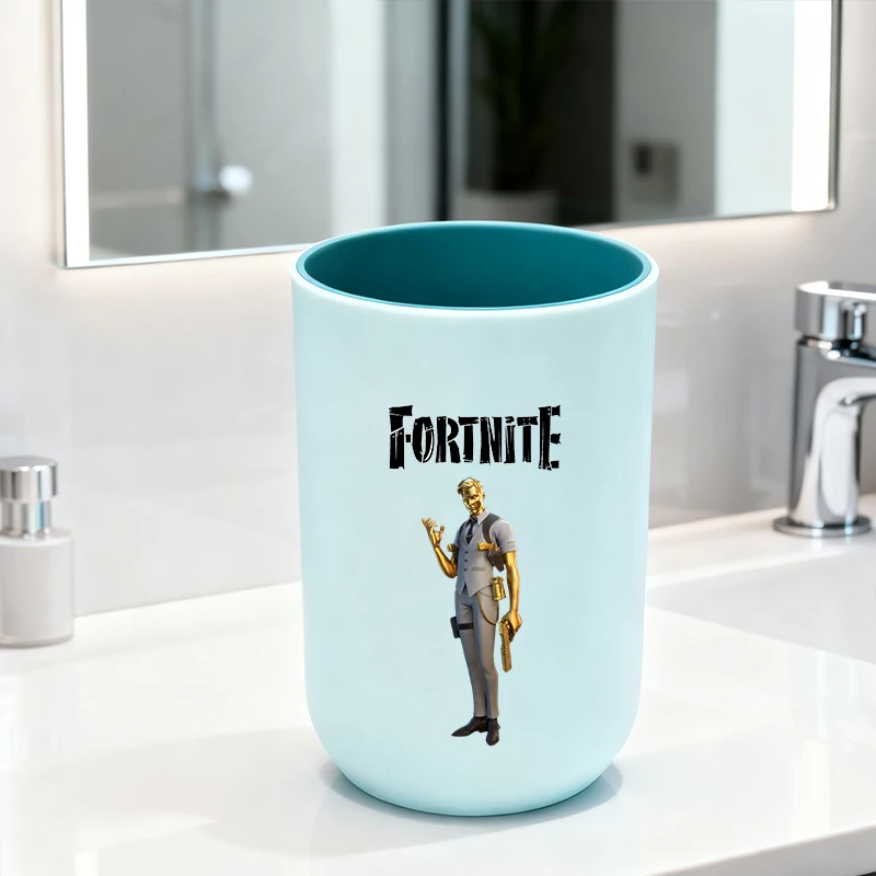 FORTNITED 물컵 칫솔 컵 소년 소녀 만화 애니메이션 구강 세척제 컵 어린이 물컵 생일 크리스마스 홈 선물
