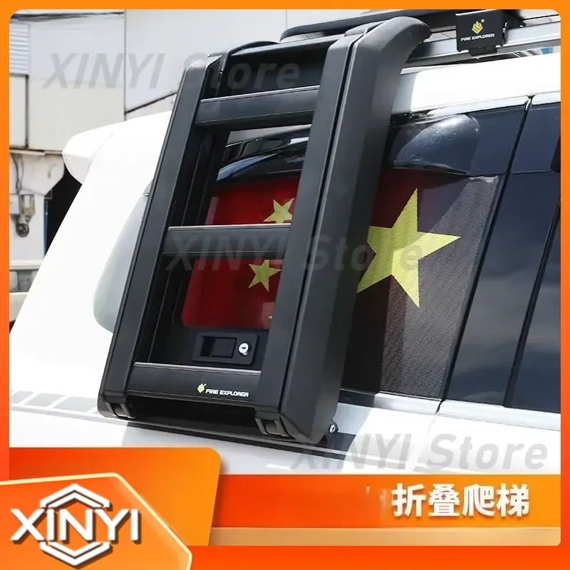 Side Climbing Ladder for Explorer Luggage Rack Roof Platform Expansion Frame for Roof Cargo Carrier Roof Rack Accessories