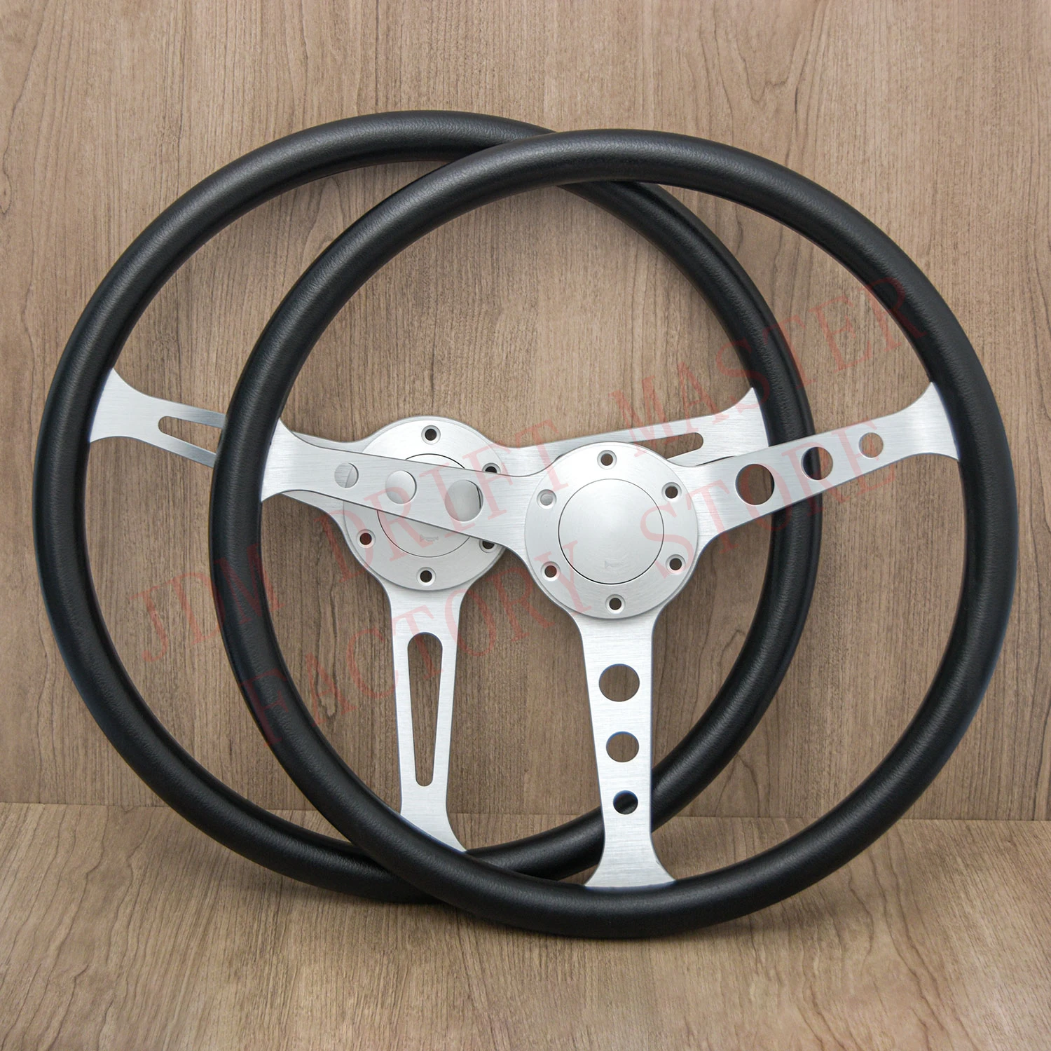 15inch 380mm JDM PU Sim Racing Steering Wheels Nardi Gaming Sport Steering Wheel Silver Spoke for VW Toyota BMW