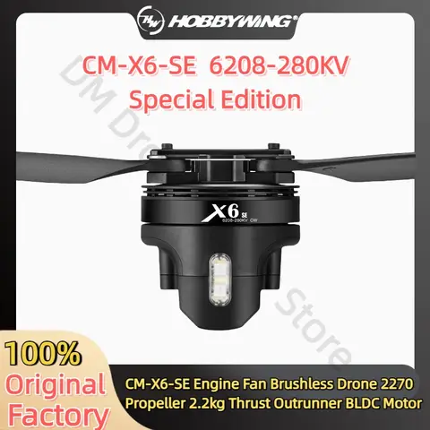 Hobbywing 통합 파워 모터 CM-X6-SE 엔진 선풍기 브러시리스 드론 2270 프로펠러, 2.2kg 추력 아웃러너 BLDC 모터 부품, X6 SE