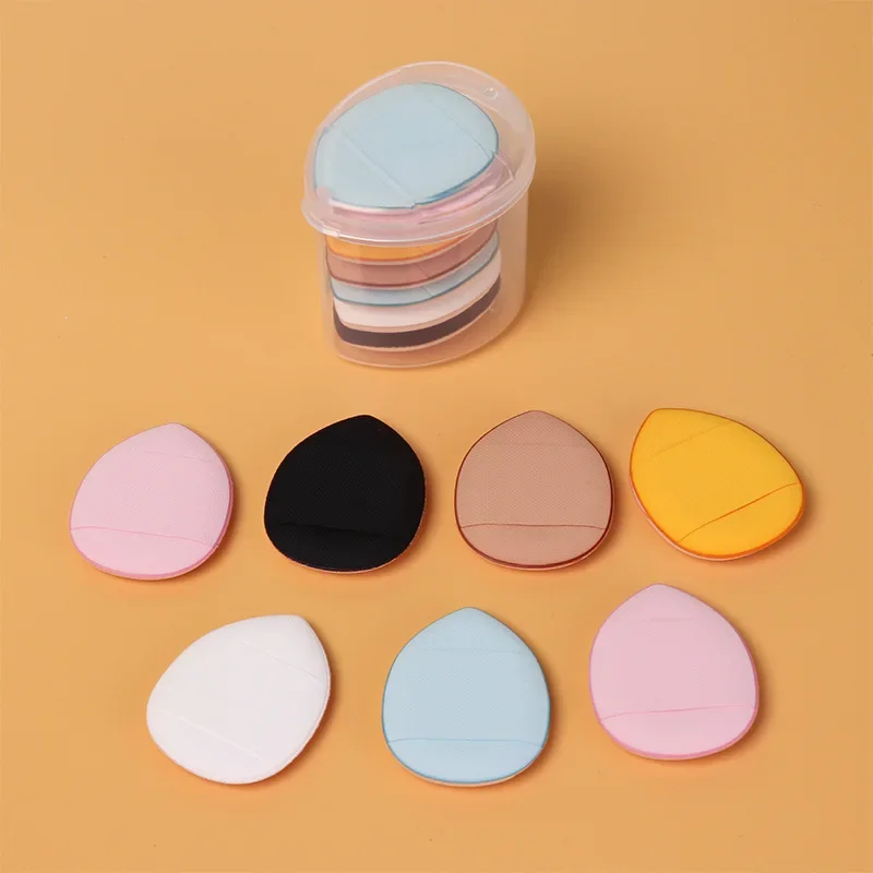 7 Uds. Mini esponja para la yema del dedo, esponjas de maquillaje para el rostro, esponjas de maquillaje para base en polvo, esponjas para polvo suelto, crema de aire