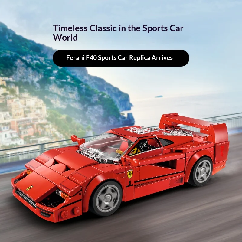 

Строительные блоки LEGO Super Racing Series 76934 Ferrari F40, детские строительные блоки-головоломки, игрушка в подарок