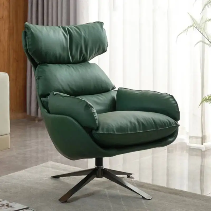 

Designer Luxury Recliner Chair Nordic High Back Puffs Living Room Chairs Nordic Modern Comfy Design Sillones Modern Furniture