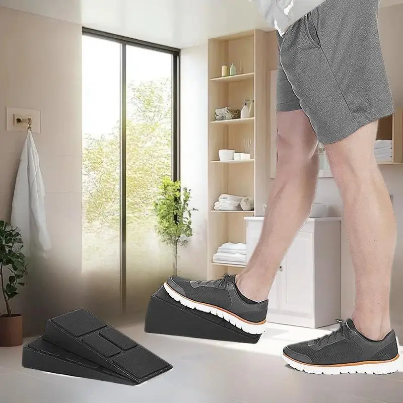 معدات اللياقة البدنية المتينة 3 في واحد - نقالة الساق، إسفين إسفنجي القرفصاء، لوح مائل لرفع الساق، ملحق إسفين اليوغا سهل التركيب #5