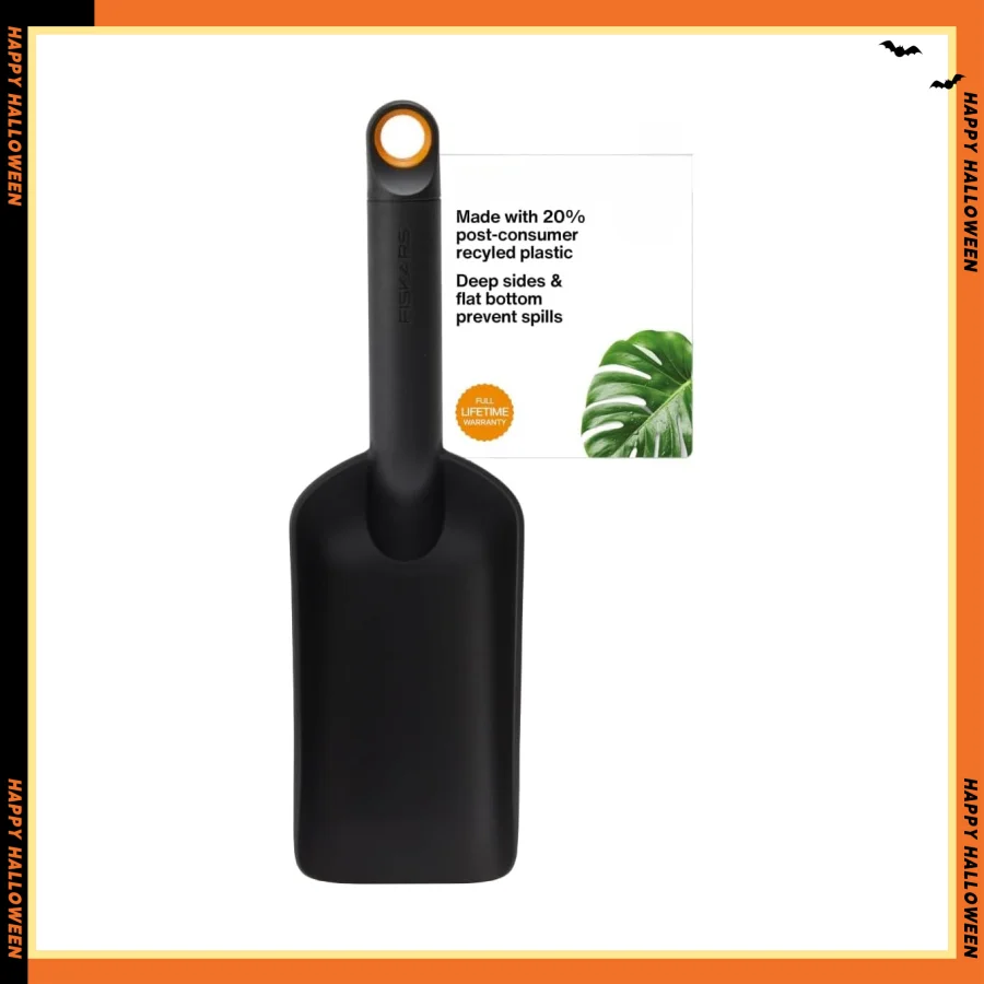 Paletta per terreno in plastica riciclata ecologica, attrezzo da giardino da 1,5 tazze per la trapianto di piante da interno