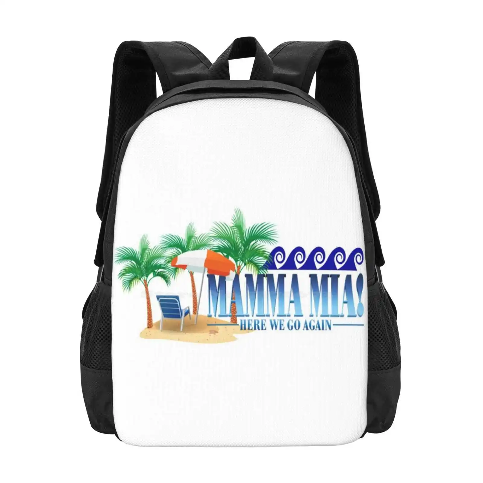 Mia Hot Sale Backpack Fashion Bags Mama Mia Mia Here We Go Again Meryl Streep Colin Firth Cher Musicals Sequels Super Trooper