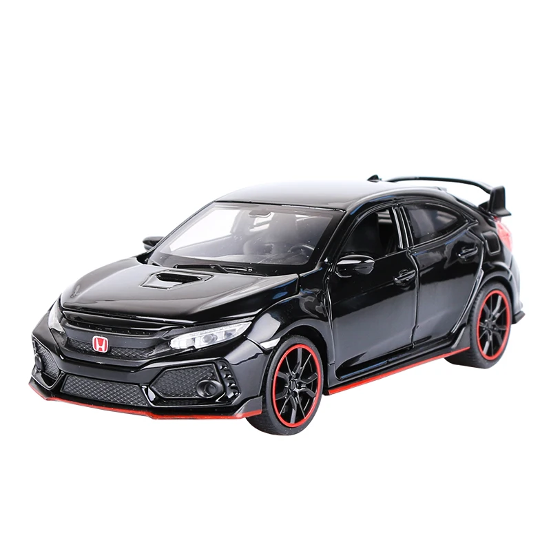 Modellino di auto in lega pressofuso di Honda Civic TYPE R 1/32 scala di Voiture in miniatura Diecast Toy Vehicle Boy Car Gift Birthday