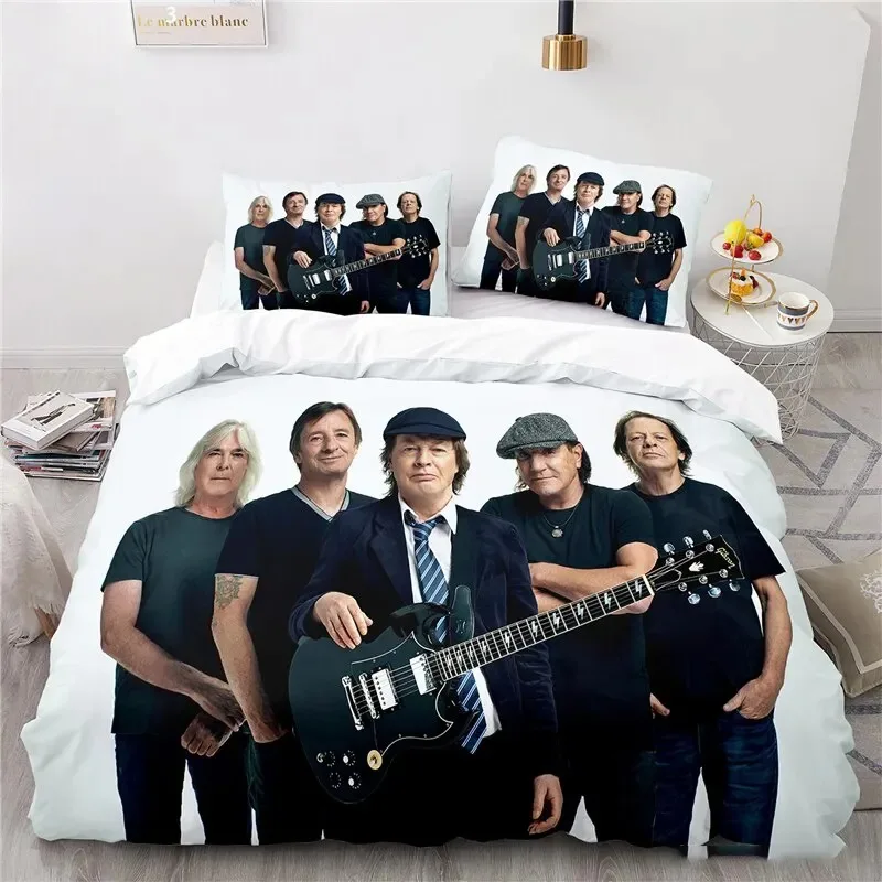 

Ac-Dc Bedding Sets Music Cartoon Duvet Cover Girls Boys Single Twin For Bed Beautiful Holiday Gifts