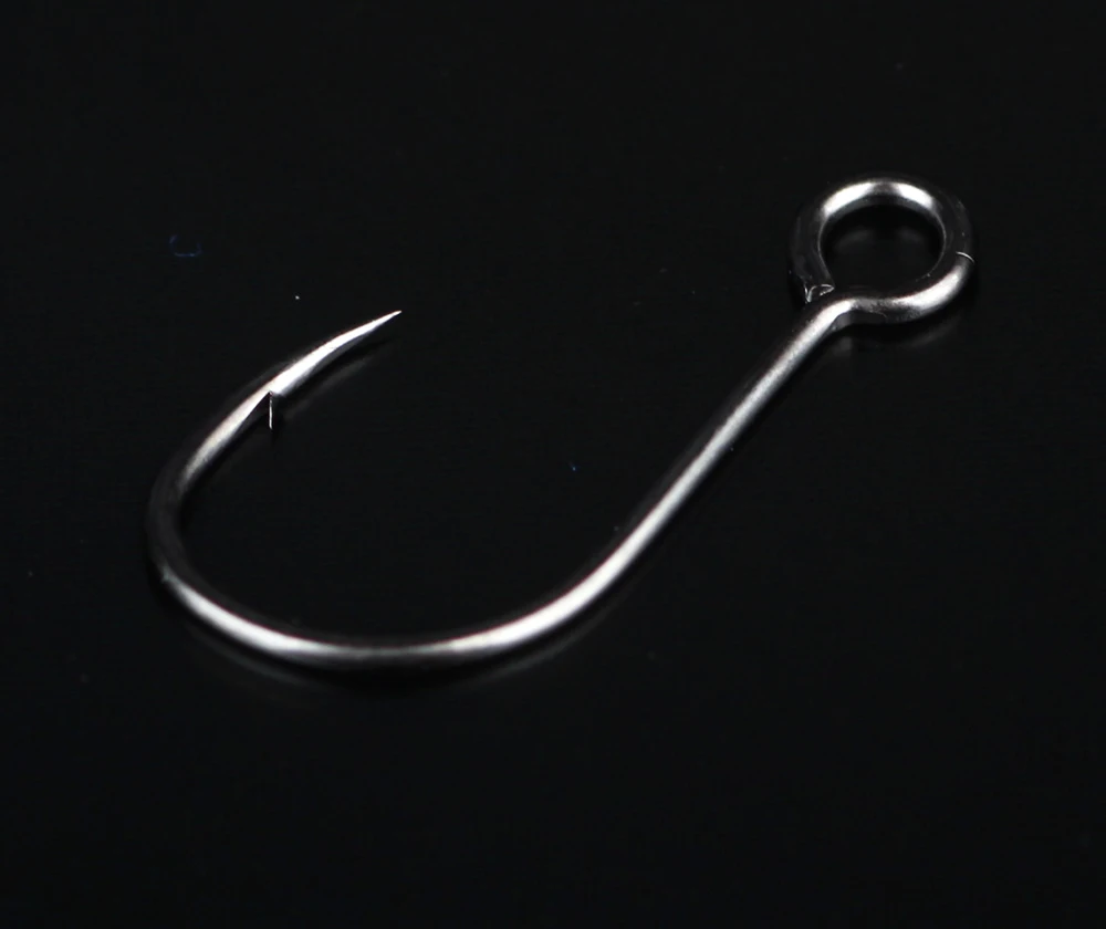NGB 20 Stück Angelhaken mit Widerhaken, Angelzubehör, Großes Auge, Scharfe Einzelhaken aus Hochkarbon-Stahl, Karpfenzubehör – Detail 13
