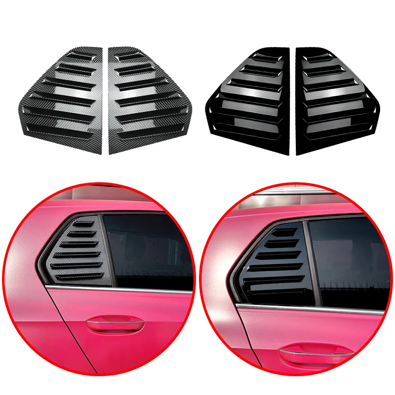 Rear Side Window Spoiler Splitter Cover Trim Louver Window Sunshade For VW Golf 8 MK8 2020 To Up TSI TDI GTI GTE GTD R R-line