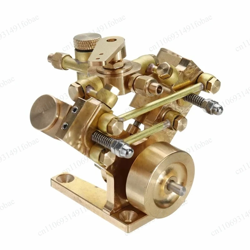 Double Cylinder Marine Steam Engine Model, Mini Brass Stirling Engine, DIY Assembly for Physics Education