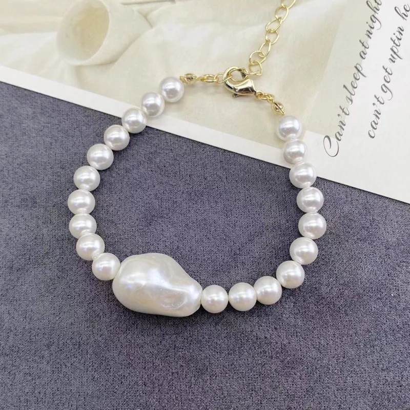 Vanifin Classics Simple Pearl Bracelet 6mm+Baroque For Women's Fashion Everyday Versatile Jewelry