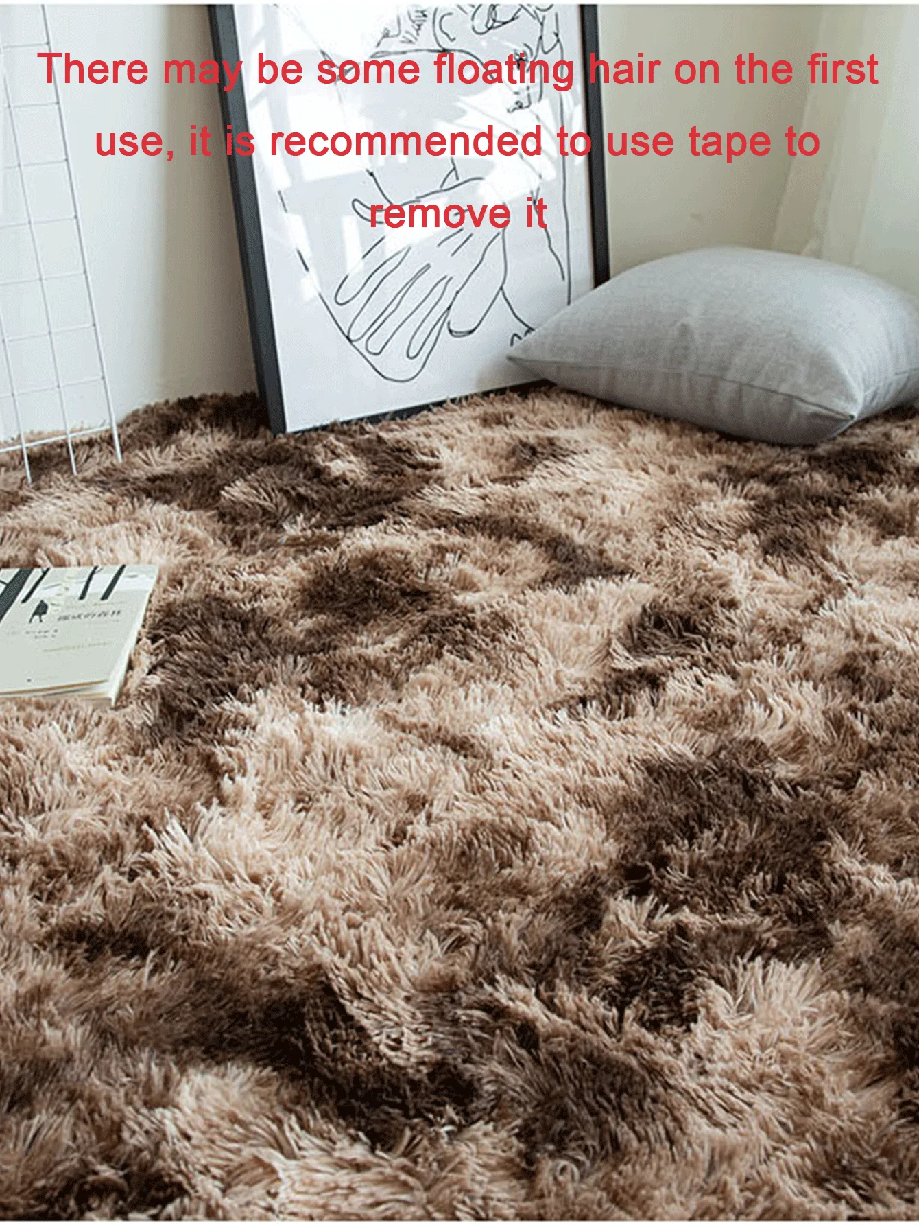 Karpet Halus Karpet Lembut Mewah Dalam Ruangan untuk Ruang Tamu Karpet Area Ringan Tahan Lama Warna Dasi untuk Kamar Tidur Selimut Kamar Anak-anak