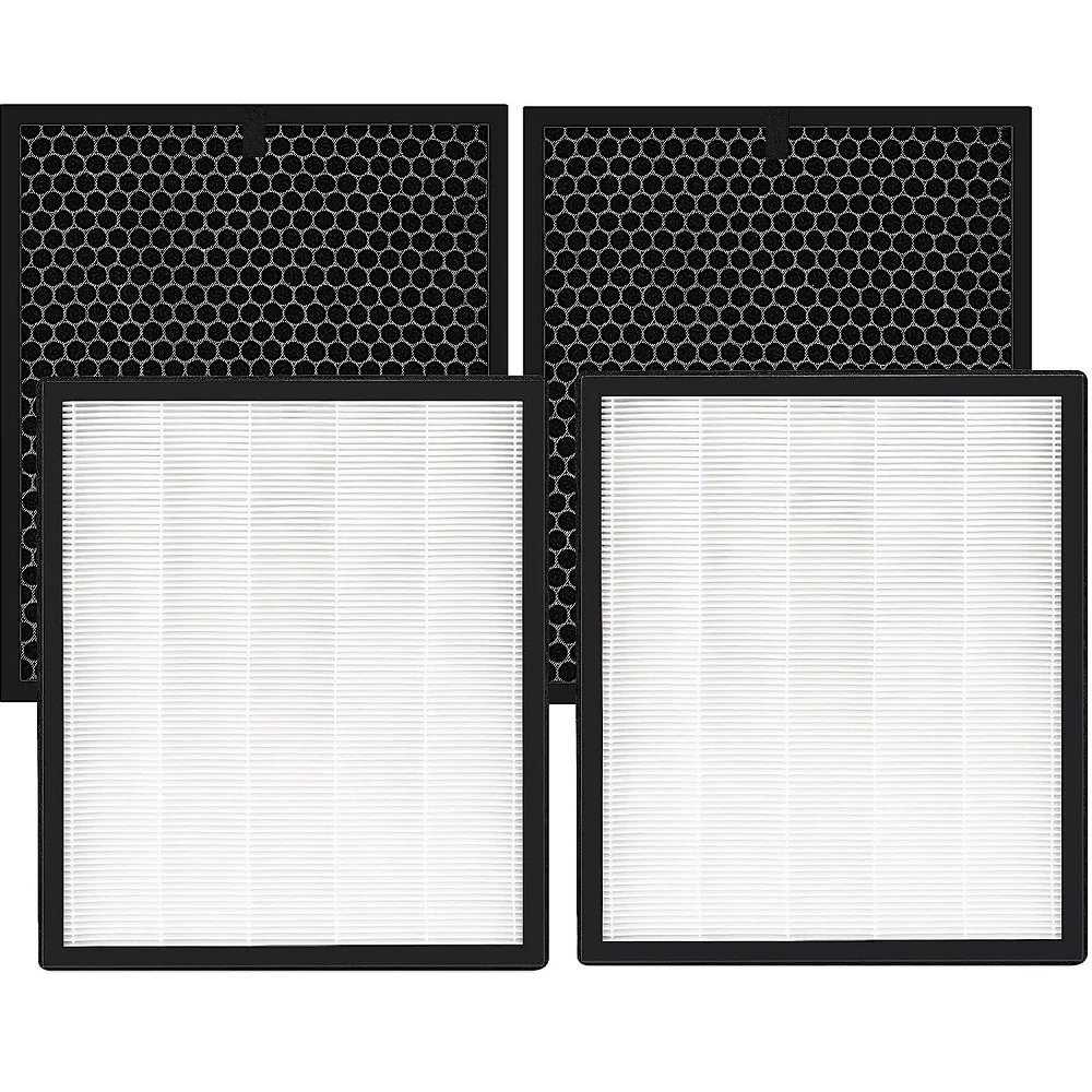 2 Pack Compatible with LEVOIT LV-PUR-131 Air Purifier True HEPA & Activated Carbon Filters Set LV-PUR131S and LV-PUR131-RF