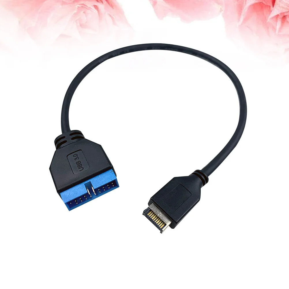 

USB 3.1 Mini 20 Pin Front Panel Header To USB 3.0 Standard 19/20Pin Header Extension Cable Compatible for Motherboard (Black)