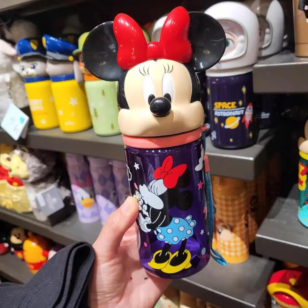 Shanghai Disney Mickey Stitch Cartoon Charakter Stroh Kaltwasser Tasse Kindergeburtstagsgeschenk