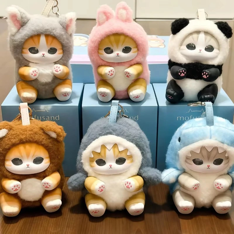 Genuine Mofusand Versatile Animals Series Blind Box Vinyl Keychain Mystery Box Anime Figure Kawaii Decor Collection Kid Gifts