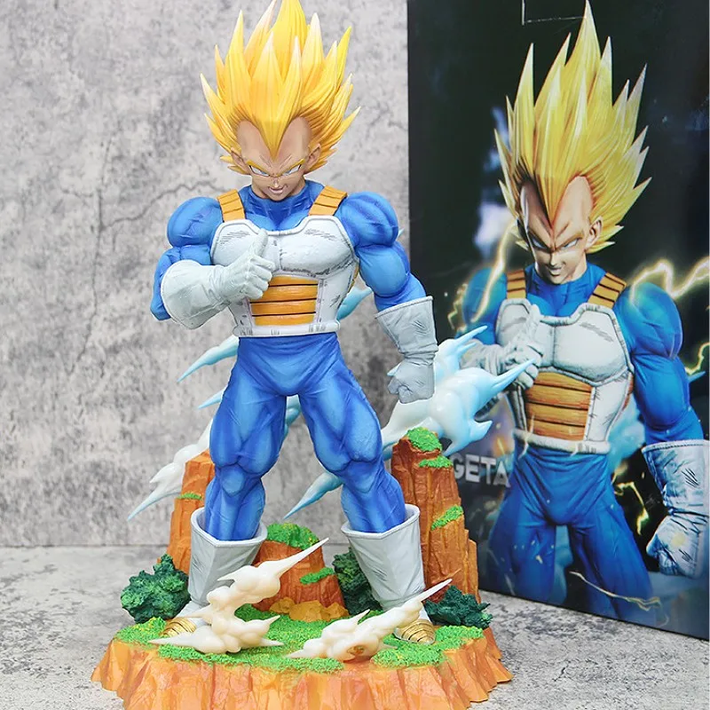 

36cm Dragon Ball Anime Action Super Vegeta Self Destruct Demonizing Special Effects Gk Figures Model Collectible Toys Gifts