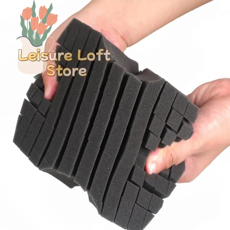 Double Side Red Black Sponge 2.0 Advanced Car Detailing Sponge Better Grip for Cleaning Cracks and Grooves