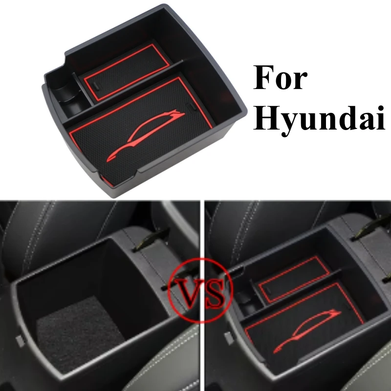 

Car Center Console Storage Box Tray for Hyundai Kona Encino 2017 2018 2019 2020 2021 2022 2023 Container Organizer Accessories