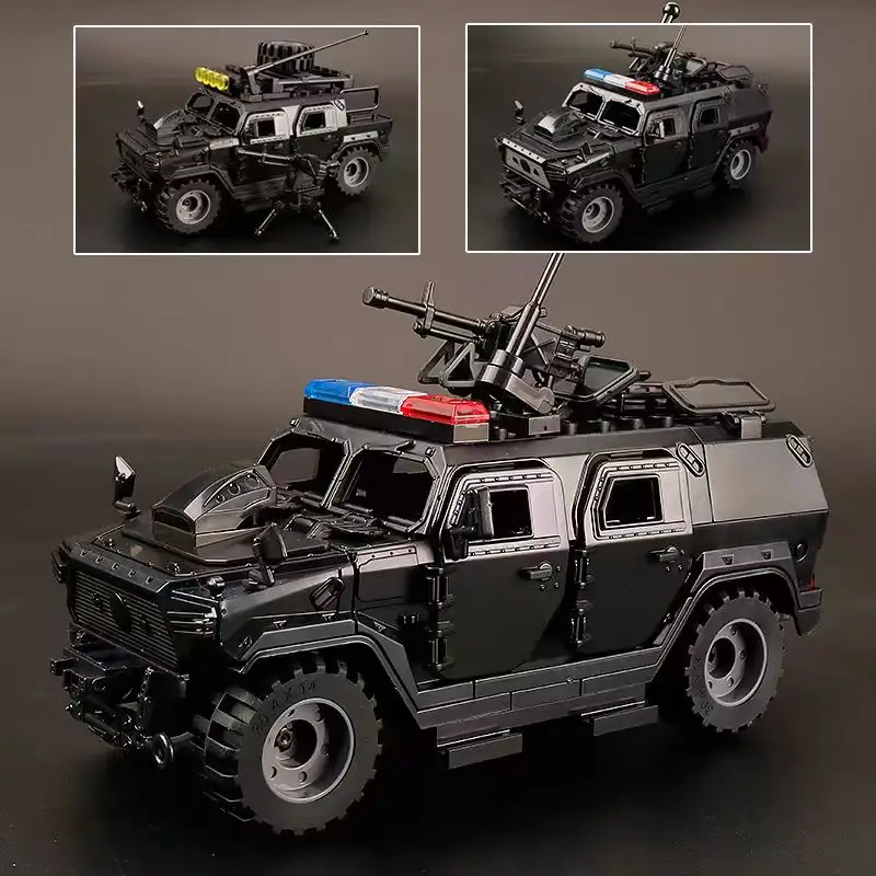 Bloques de construcción militares, armas SWAT, fantasma del ejército, soldados de las fuerzas especiales, Gángster, vehículo blindado, modelo de coche, accesorios, juguetes de pistola